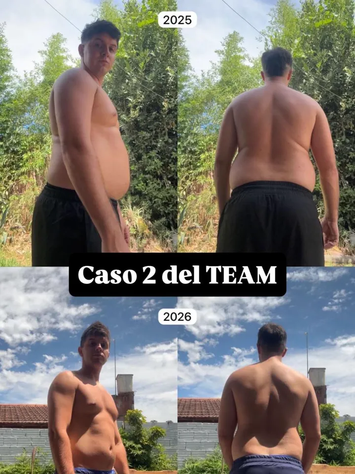 Caso del team — transformación corporal